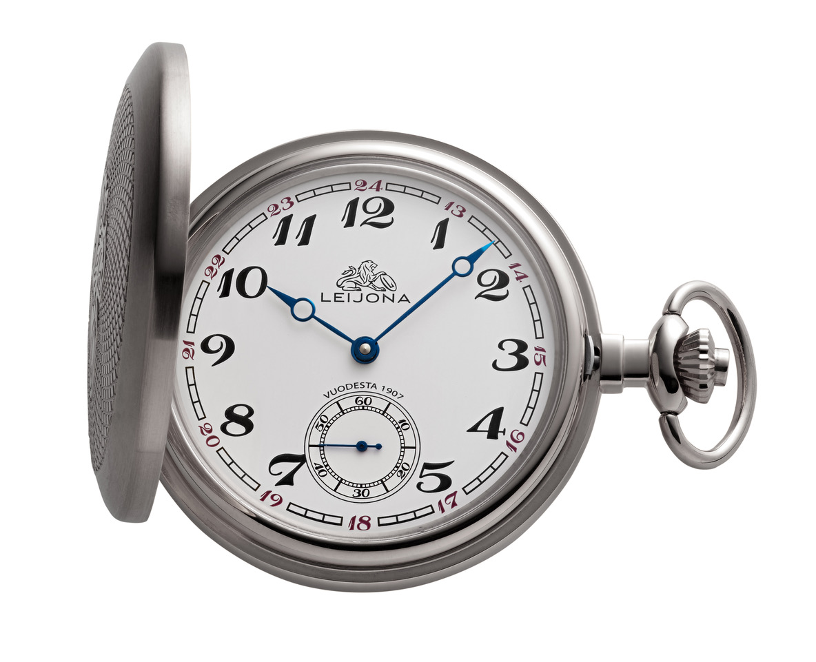 Leijona mechanical silver-colored pocket watch 5532-43