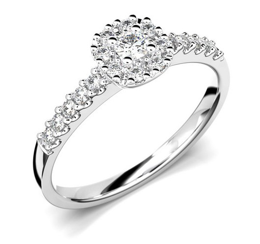 Festive Jasmin halo diamond ring 561-025-VK