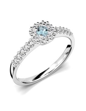 Festive Jasmin aquamarine halo diamond ring 561-025A-VK