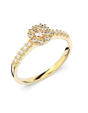 Festive Jasmin morganite halo diamond ring 561-025M-KK