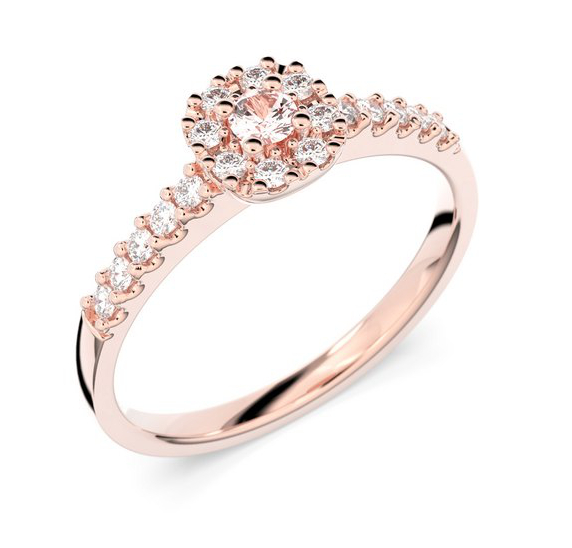 Festive Jasmin morganite halo diamond ring 561-025M-PK