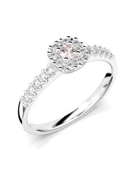 Festive Jasmin morganite halo diamond ring 561-025M-VK