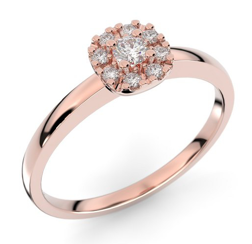 Festive Jasmin halo diamond ring 562-015-PK