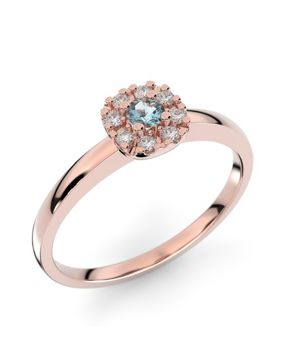 Festive Jasmin aquamarine halo diamond ring 562-015A-PK