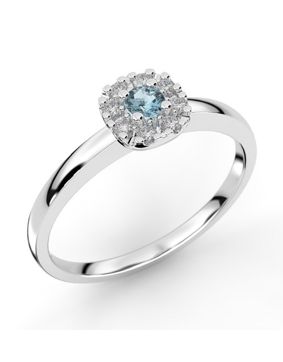 Festive Jasmin aquamarine halo diamond ring 562-015A-VK
