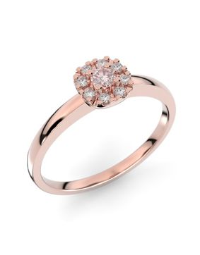 Festive Jasmin morganite halo diamond ring 562-015M-PK