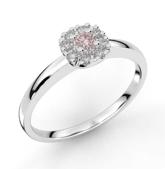 Festive Jasmin morganite halo diamond ring 562-015M-VK