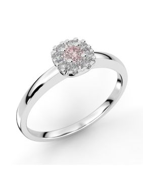 Festive Jasmin morganite halo diamond ring 562-015M-VK