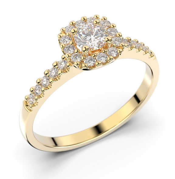 Festive Janette halo diamond ring 566-040-KK