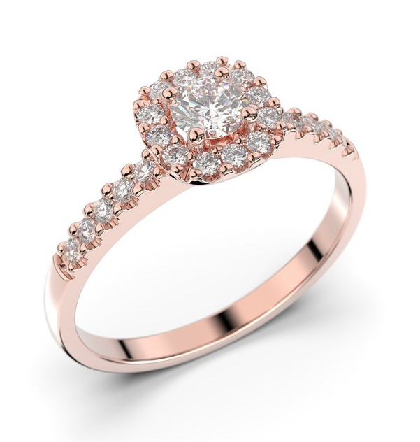 Festive Janette halo diamond ring 566-040-PK