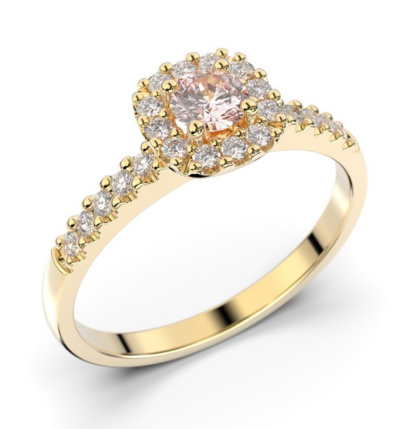 Festive Janette morganite halo diamond ring 566-040M-KK