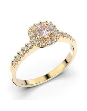 Festive Janette morganite halo diamond ring 566-040M-KK