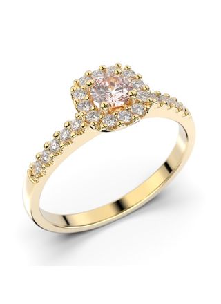 Festive Janette morganite halo diamond ring 566-040M-KK