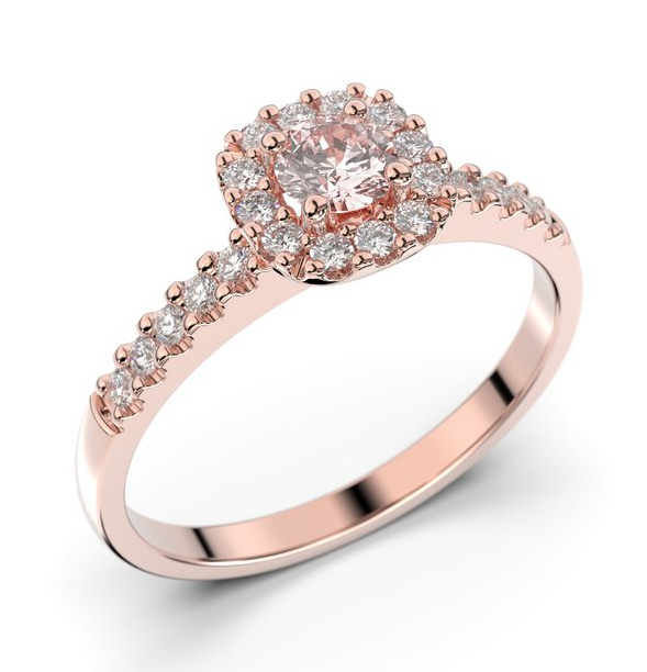 Festive Janette morganite halo diamond ring 566-040M-PK