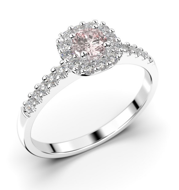 Festive Janette morganite halo diamond ring 566-040M-VK