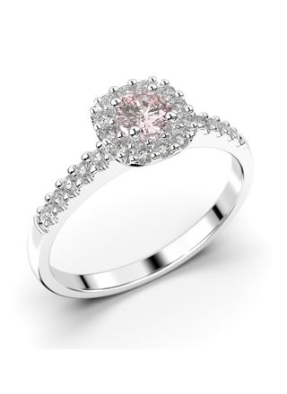 Festive Janette morganite halo diamond ring 566-040M-VK