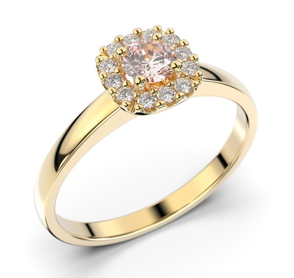 Festive Janette morganite halo diamond ring 567-030M-KK