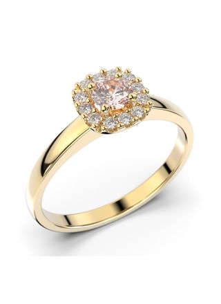 Festive Janette morganite halo diamond ring 567-030M-KK