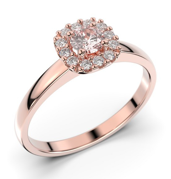 Festive Janette morganite halo diamond ring 567-030M-PK
