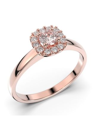 Festive Janette morganite halo diamond ring 567-030M-PK
