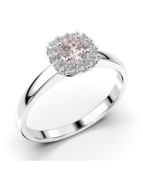 Festive Janette morganite halo diamond ring 567-030M-VK