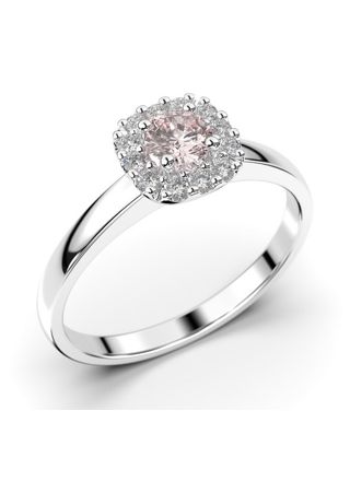 Festive Janette morganite halo diamond ring 567-030M-VK