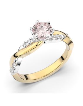 Festive Teresa morganite side stone diamond ring 569-064M-KV