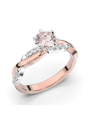Festive Teresa morganite side stone diamond ring 569-064M-PV