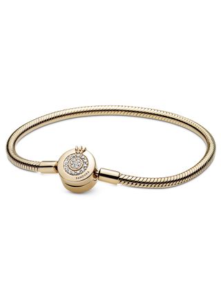 Pandora Moments Sparkling Crown O Snake Chain Bracelet 569046C01