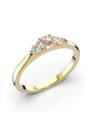 Festive Megan morganite 3-stone diamond ring 571-034M-KK