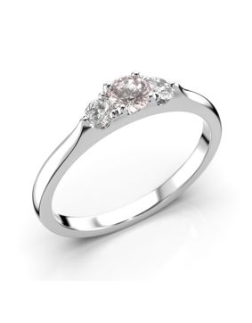 Festive Megan morganite 3-stone diamond ring 571-034M-VK