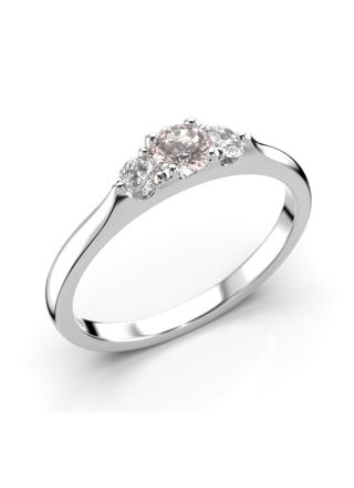 Festive Megan morganite 3-stone diamond ring 571-034M-VK