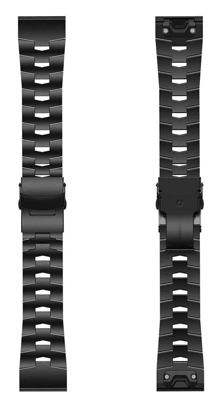 Tiera Garmin Fenix titanium band black quick release 26 mm