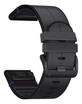 Tiera Garmin Fenix leather-silicone band quick release black 26 mm