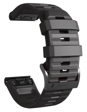Tiera Garmin Fenix silicone band black quick release 26 mm