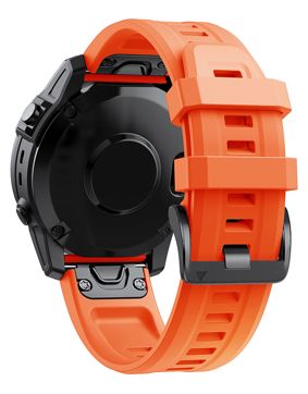 Tiera Garmin Fenix Classic silicone band orange quick release 26 mm