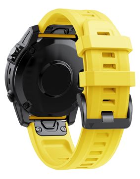 Tiera Garmin Fenix Classic silicone band yellow quick release 26 mm