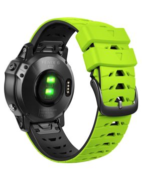 Tiera Garmin Fenix Sport silicone band green-black quick release 22 mm