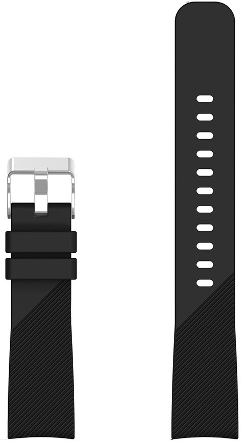 Tiera black silicone watch strap  20 mm quick-release