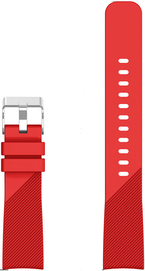 Tiera red silicone watch strap  20 mm quick-release