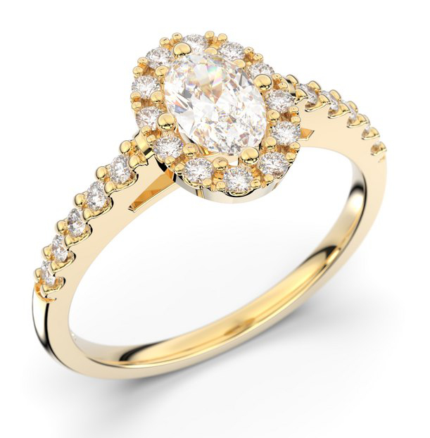 Festive Evelyn halo diamond ring 577-072-KK