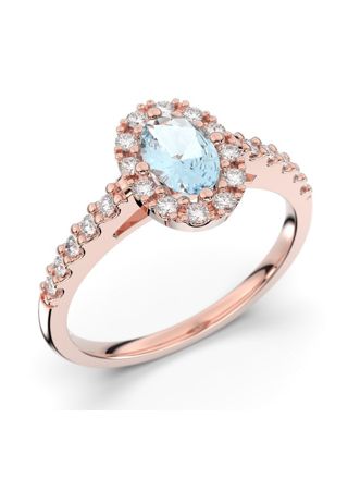 Festive Evelyn aquamarine halo diamond ring 577-072A-PK