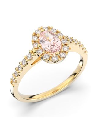 Festive Evelyn morganite halo diamond ring 577-072M-KK
