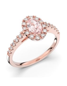 Festive Evelyn morganite halo diamond ring 577-072M-PK