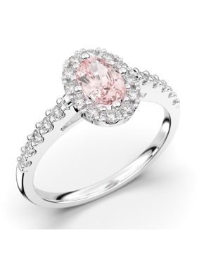 Festive Evelyn morganite halo diamond ring 577-072M-VK