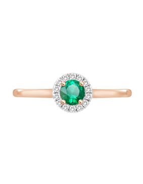 Lykken Elegance green diamond emerald ring 0,06 ct