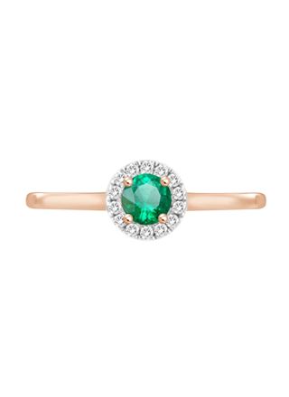 Lykka Elegance green diamond emerald ring