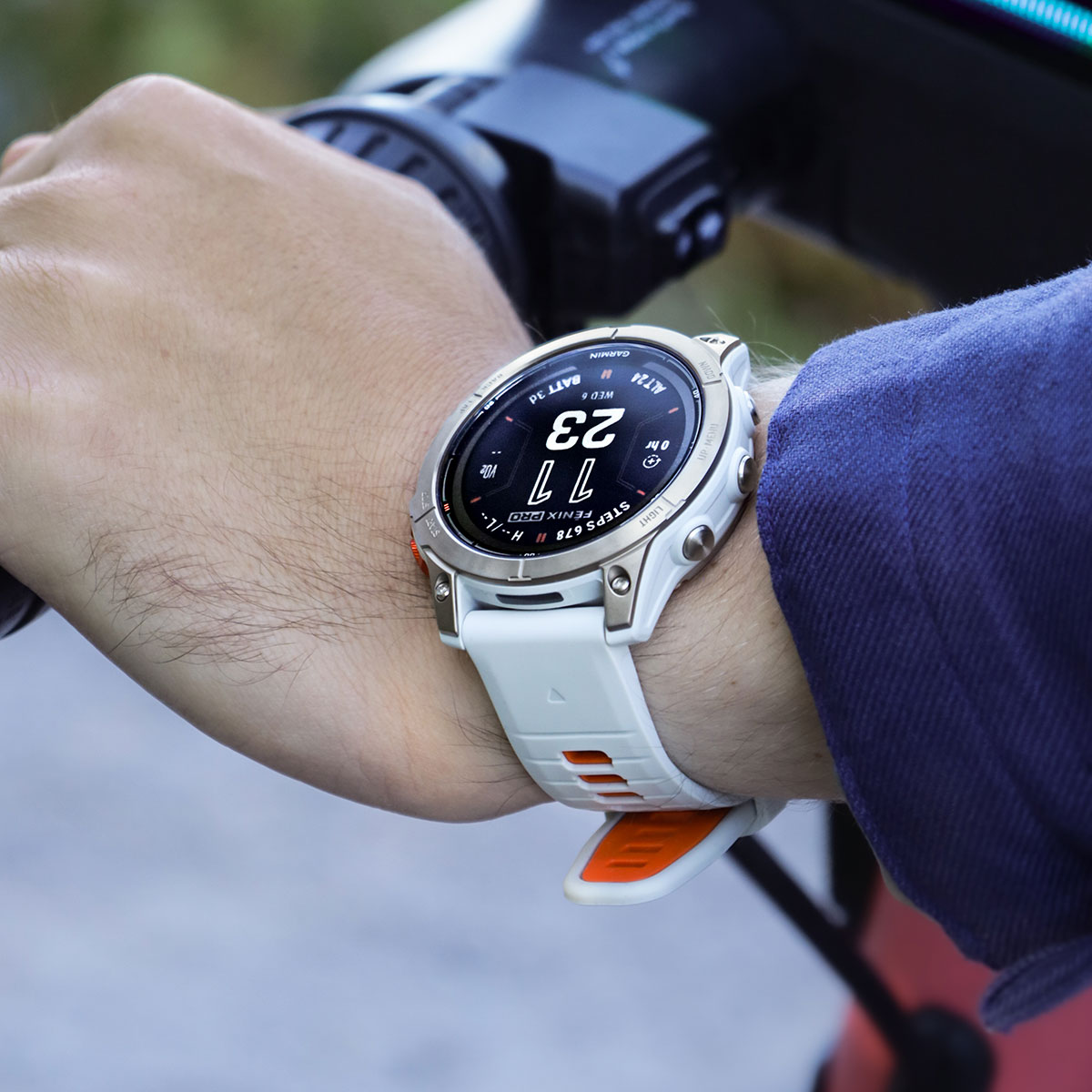 garmin fenix 7 pro sapphire solar edition fog gray orange
