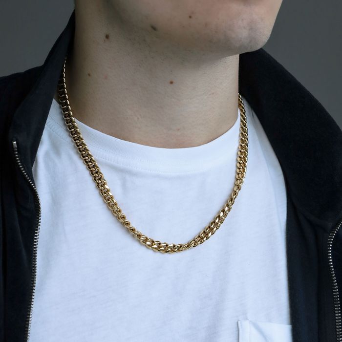 Lykka Strong cuban necklace mm gold - Main Image