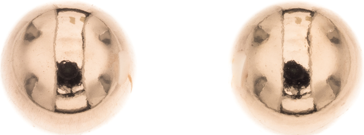 Silver Bar ballearrings 8 mm goldplated 5841